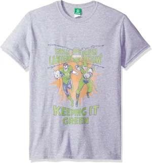 DC Comics Men's Big-Tall The Green Lantern Glow Logo T-Shirt