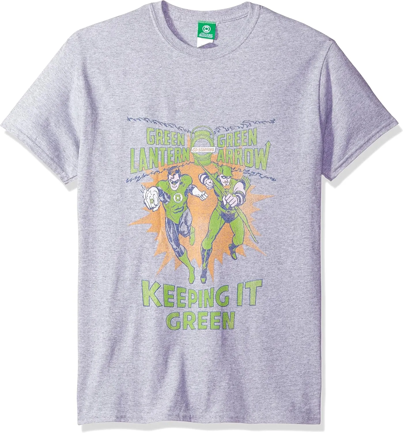 DC Comics Men's Big-Tall The Green Lantern Glow Logo T-Shirt