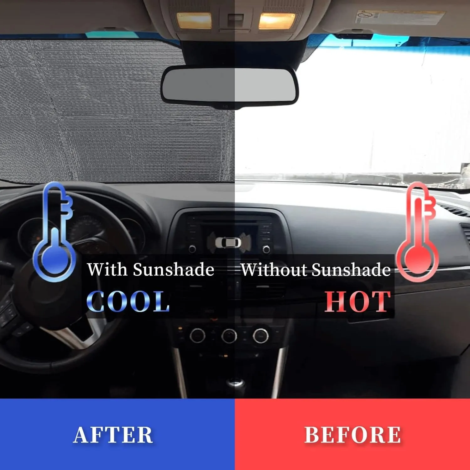 Demigirl Abro-Pride Flag LGBTQ Foldable Car Windshield Sunshade Blocks Heat and Sun Glare Uv Rays