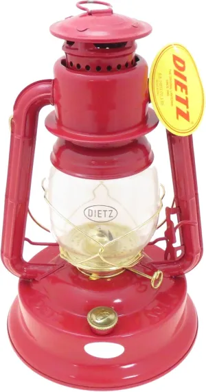 Dietz #1 Little Wizard Oil Lamp Burning Lantern Red with Gold Trim