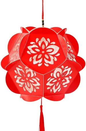 DIY Paper Hydrangea Lantern Ornaments Kit for Kids - Handmade Craft Material Set with s, Perfect for Parent-Child Activities - DIY Craft Kit for Girls and - Red