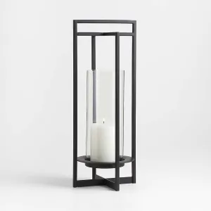 Dune Medium Black Metal Outdoor Lantern 24"