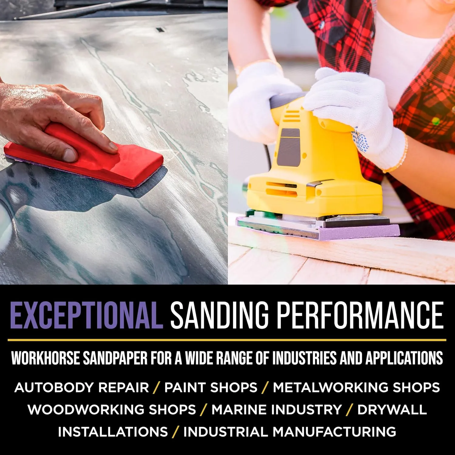 Dura-Gold Premium 150 Grit PSA Purple Film Ceramic Longboard Sandpaper, 2-3/4" Wide Continuous 20 Yard Roll - Self Adhesive Stickyback for Auto & Wood Air File Long Board Sanders, Hand Sanding Blocks