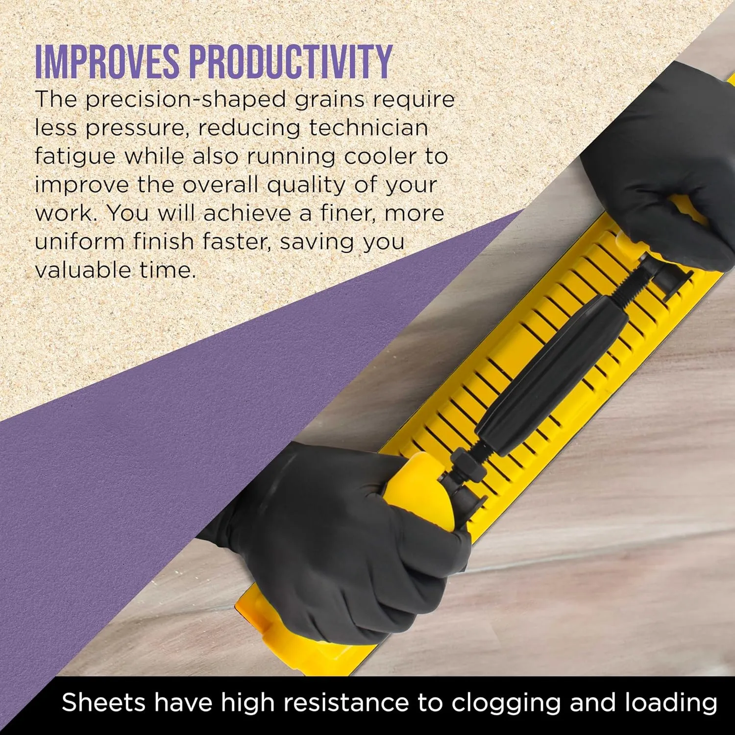 Dura-Gold Premium 150 Grit PSA Purple Film Ceramic Longboard Sandpaper, 2-3/4" Wide Continuous 20 Yard Roll - Self Adhesive Stickyback for Auto & Wood Air File Long Board Sanders, Hand Sanding Blocks