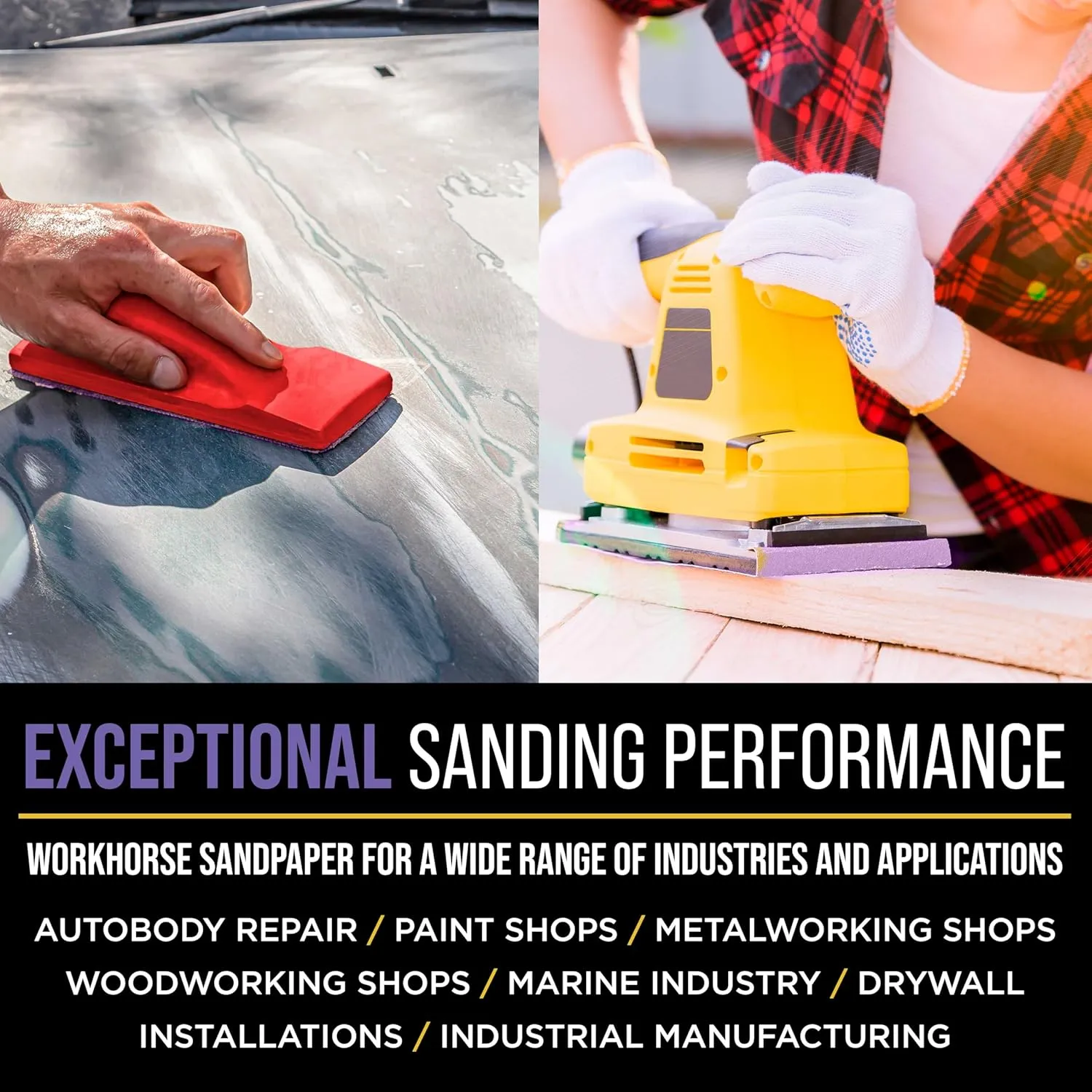 Dura-Gold Premium 600 Grit PSA Purple Film Ceramic Longboard Sandpaper, 2-3/4" Wide Continuous 20 Yard Roll - Self Adhesive Stickyback for Auto & Wood Air File Long Board Sanders, Hand Sanding Blocks