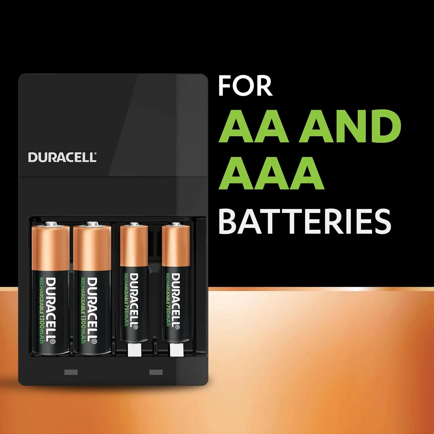 Duracell 4 Hours Battery Charger with 2 AA and 2 AAA