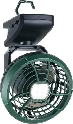 Durapower Clip-on Camping Fan with LED Lantern, Magnetic Base & Hanging Hook – Ideal for Travel, Tent, RV, Picnic, Treadmill, Stroller, Golf Cart & Home