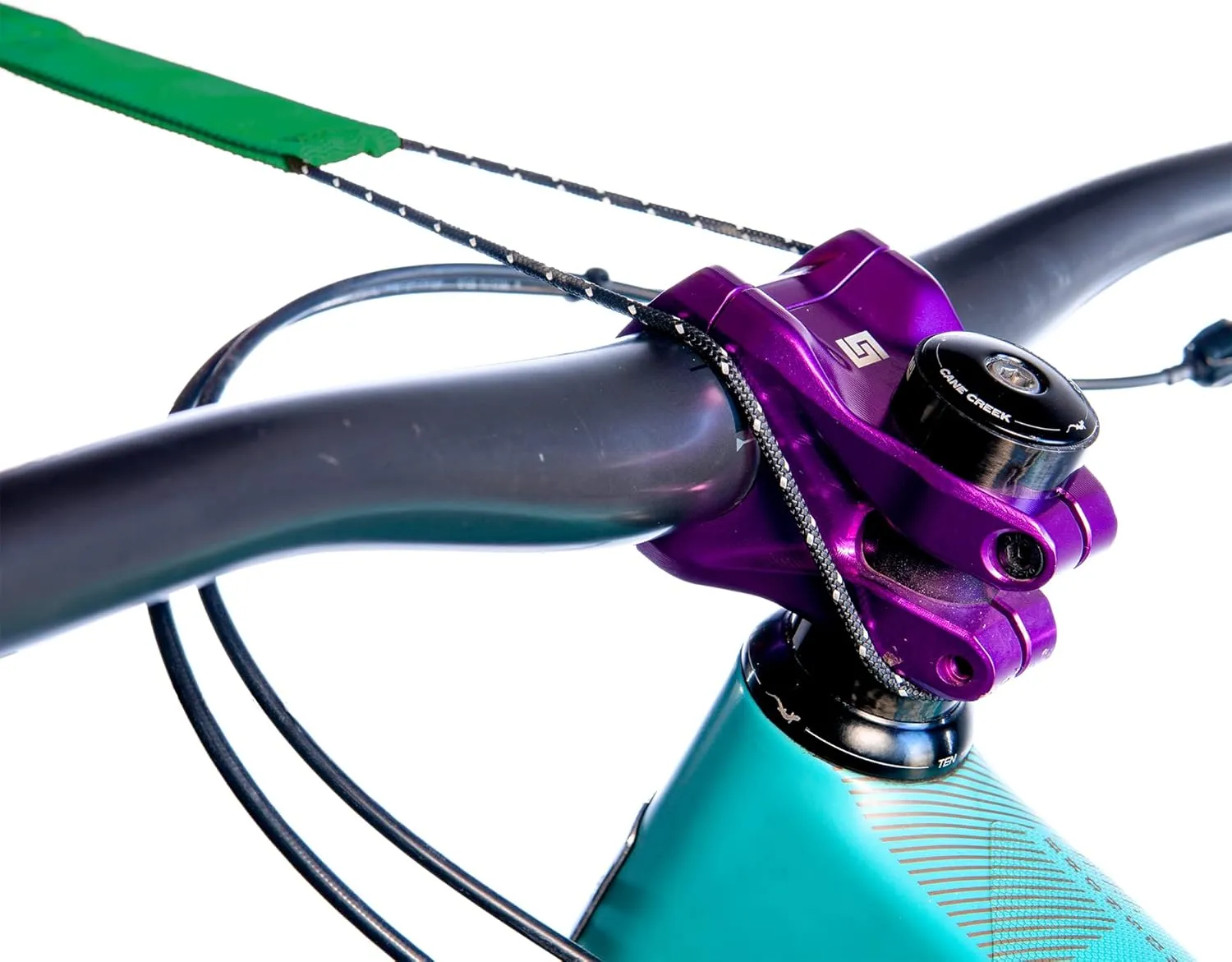 E-Bike/Adult Connect Strap Bike Bungee Tow Rope | MTB & Cycling Stretch Pull Strap | Compatible with Any Bicycle (Adult Green Connect Kit) - Made in The USA