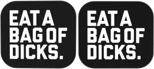 Eat A Bag of Dicks Foldable 2-Piece Windshield Sun Shade for Cars - UV & Heat Reflective Sunshade Protector, Large Size (Fits Most Sedans)