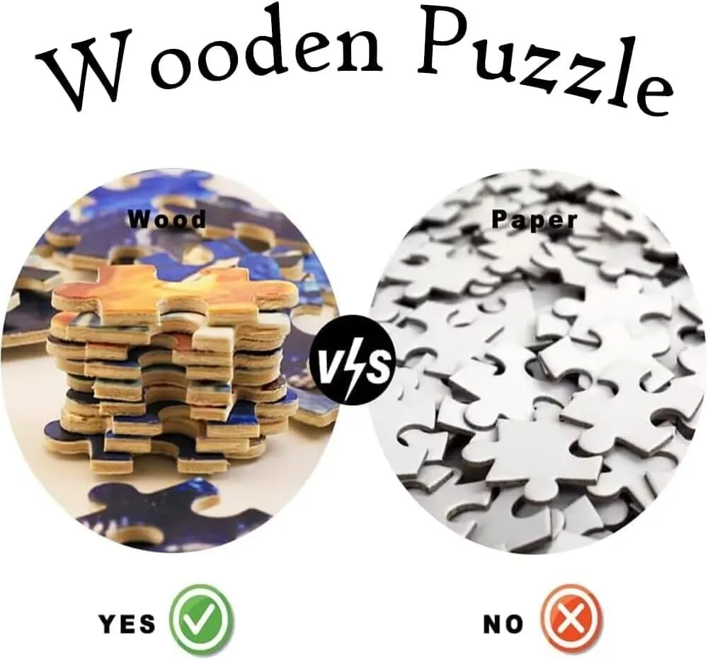 Education Intellectual Toy Puzzle 1000 Pieces Witch Pumpkin Lantern Wooden Puzzle Art DIY Toy Gift Fun Challenging Educational Gift Art Home Decor