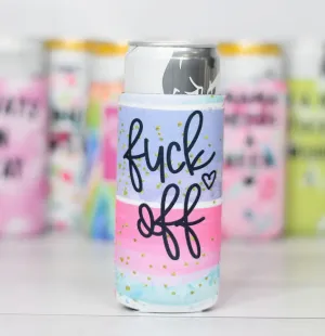 Eff Off Slim Can Koozie