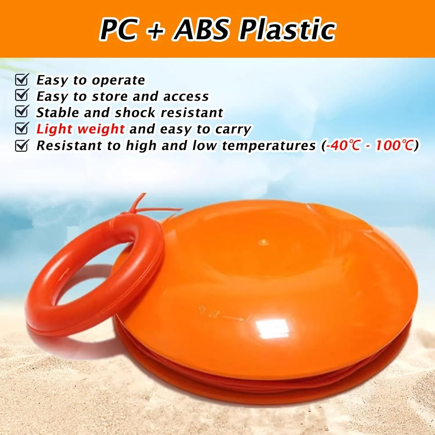 Emergency Rescue Disc Throwing, Light Water Rescue Throwable Frisbee with Embedded Rubber Hand Ring & 131ft Rope, Pool Safety Equipment Drowning, Symmetrical Groove ABS(11- Pieces Pack)
