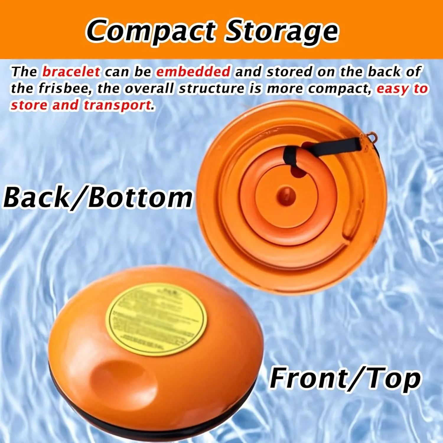Emergency Rescue Disc Throwing, Light Water Rescue Throwable Frisbee with Embedded Rubber Hand Ring & 131ft Rope, Pool Safety Equipment Drowning, Symmetrical Groove ABS(11- Pieces Pack)