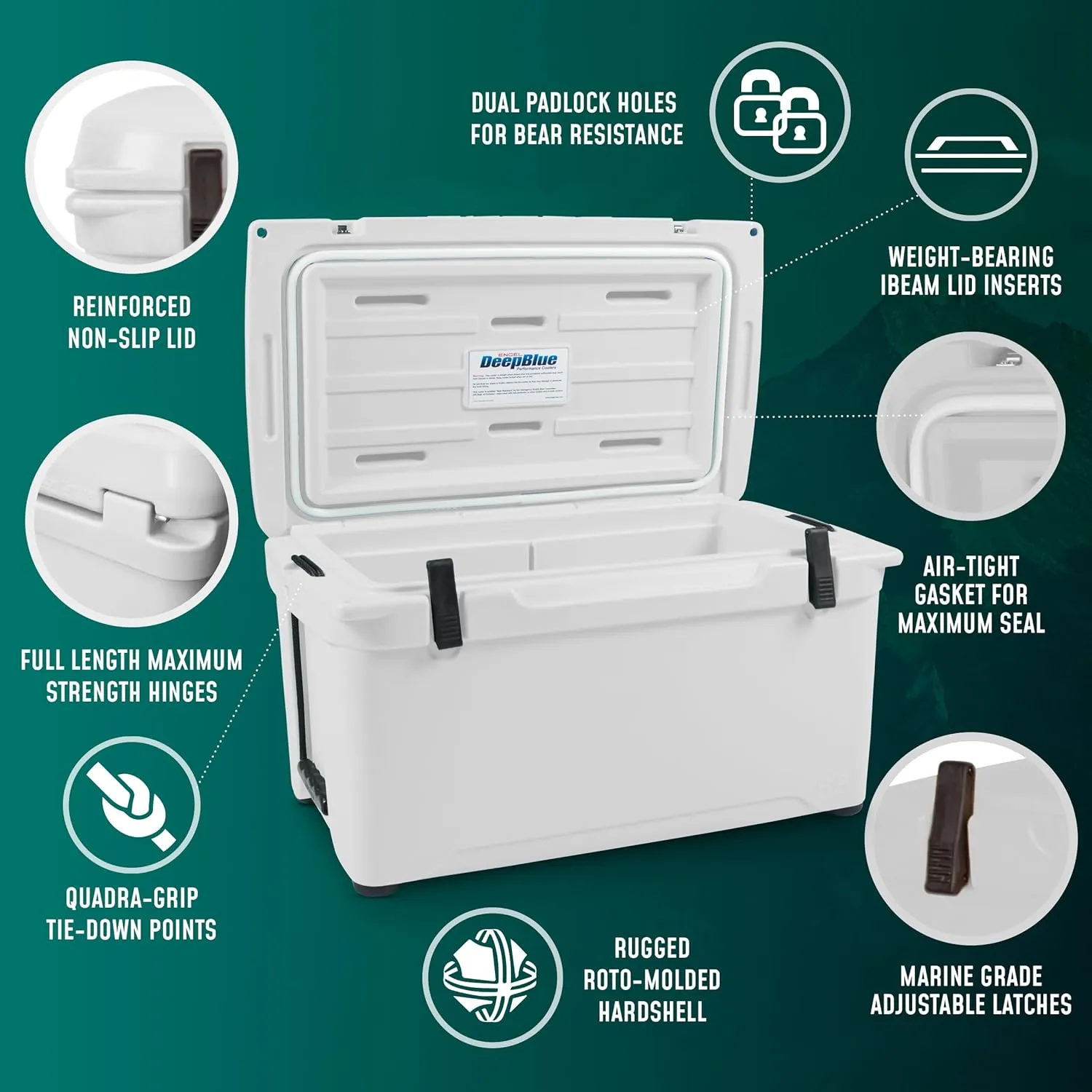 Engel ENG65 58 Quart High-Performance Hard Cooler and Ice Chest