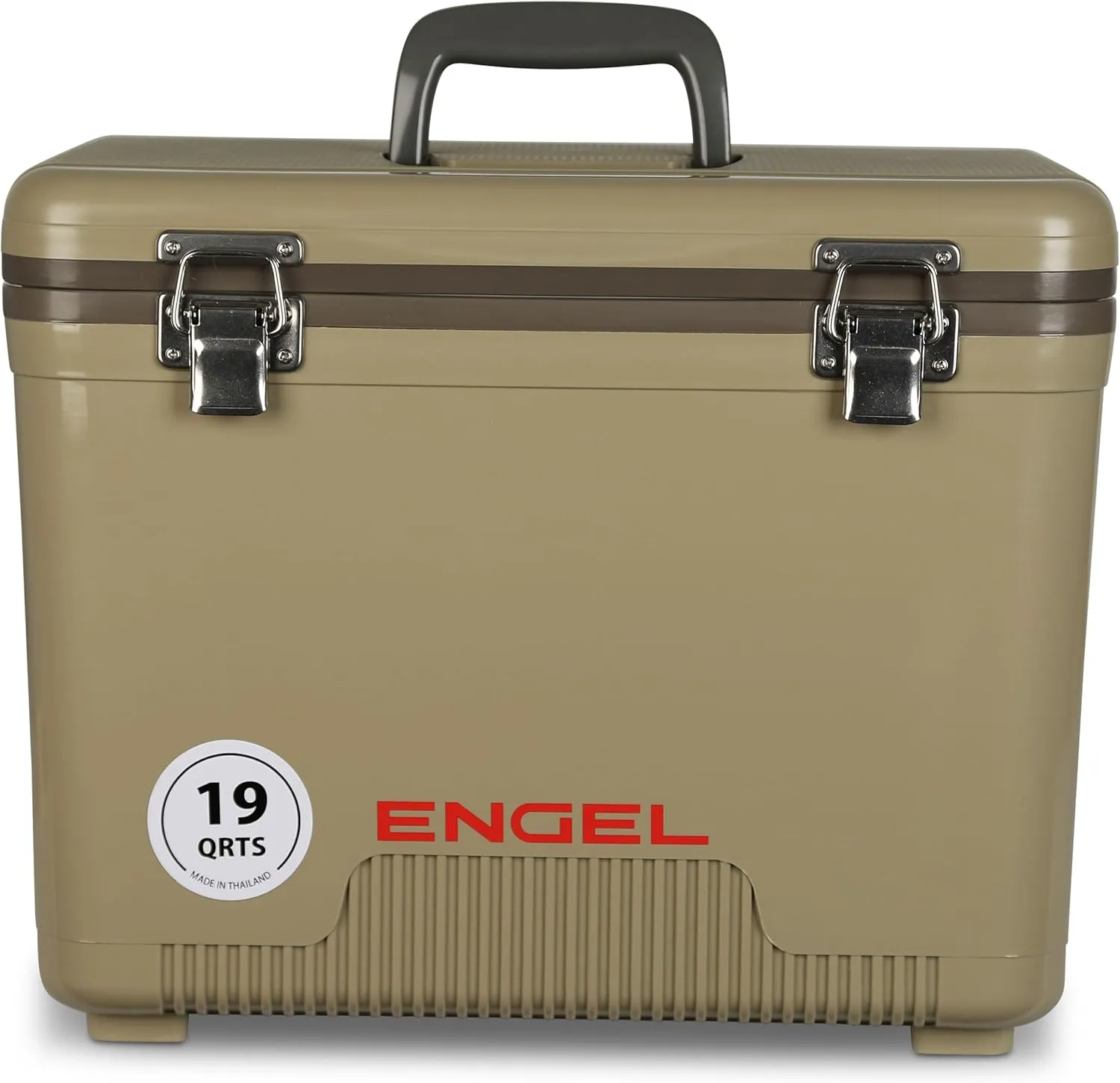 Engel UC19 19qt Leak-Proof, Air Tight, Drybox Cooler and Small Hard Shell Lunchbox for Men and Women in Tan
