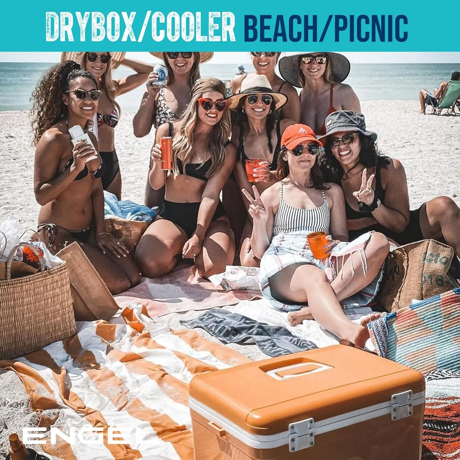 Engel UC7 7.5qt Leak-Proof, Air Tight, Drybox Cooler and Small Hard Shell Lunchbox for Men and Women