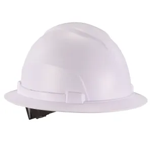 ergodyne® Skullerz 8969 Class E Lightweight Full Brim Hard Hat, 6-Point Rachet Suspension, White