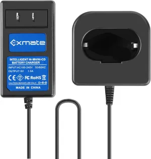 Exmate 6V Battery Charger Compatible with Paslode 404717 B20544E BCPAS-404717 404400 900400 900420 900600 901000 902000 Pod Style Battery (Not for Li-ion Battery)