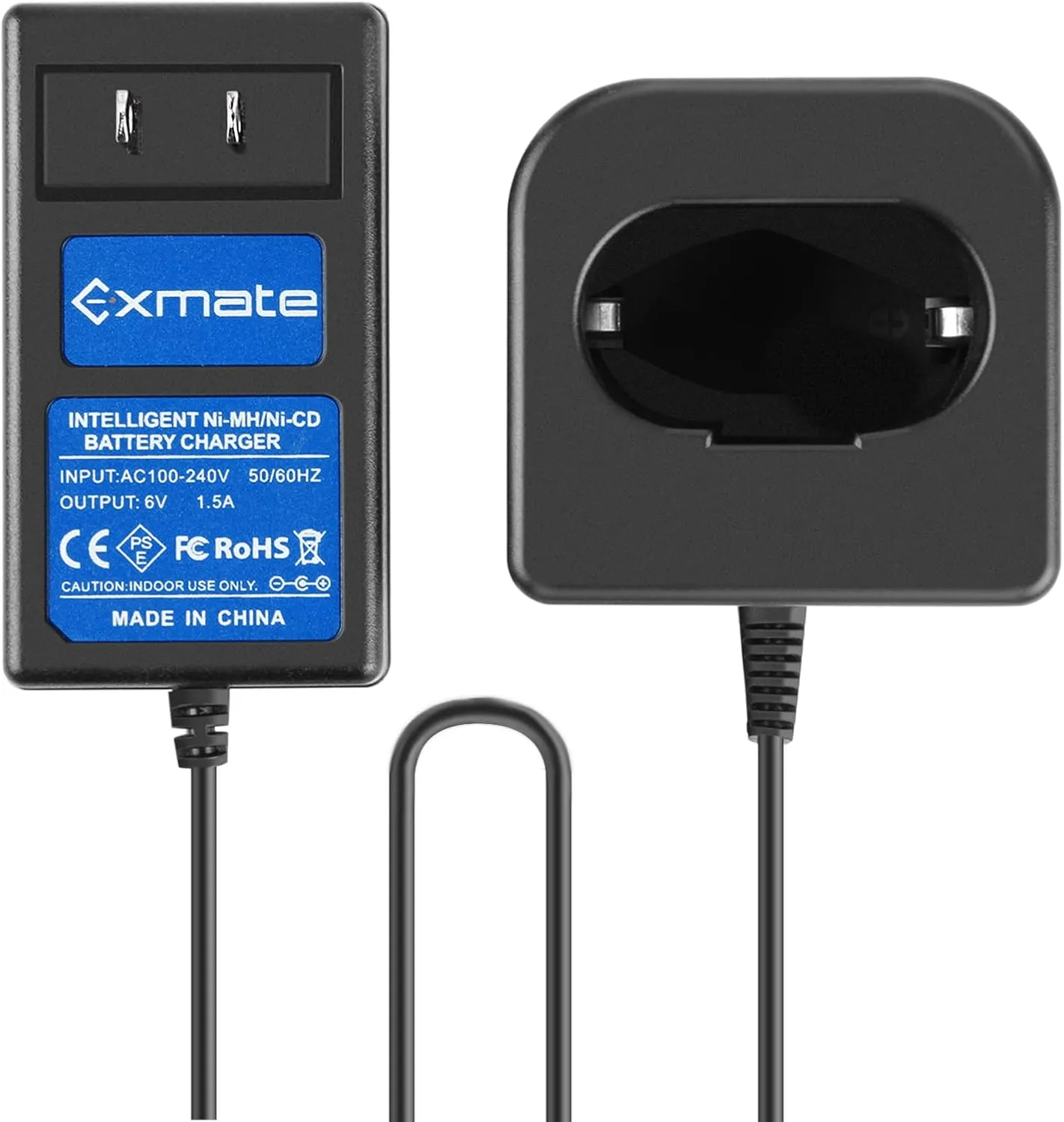 Exmate 6V Battery Charger Compatible with Paslode 404717 B20544E BCPAS-404717 404400 900400 900420 900600 901000 902000 Pod Style Battery (Not for Li-ion Battery)