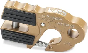 Factor 55 00250-92 Ultrahook Winch Hook Closed System Shackle Max Load 16,000 lbs ULT Strength Shackle Pin Mount 48,000 lbs Offroad 4x4 Adventure – Bronze