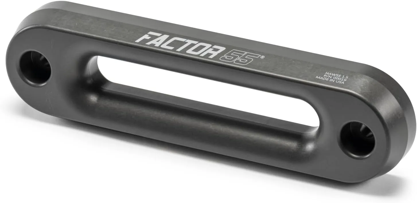 Factor 55 Hawse Fairlead for Synthetic Winch Rope, 1.5" Thickness - Gray