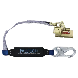 FallTech 8355 Trailing Rope Adjuster with Park Function and 3' ViewPack® Energy Absorbing Lanyard (each)