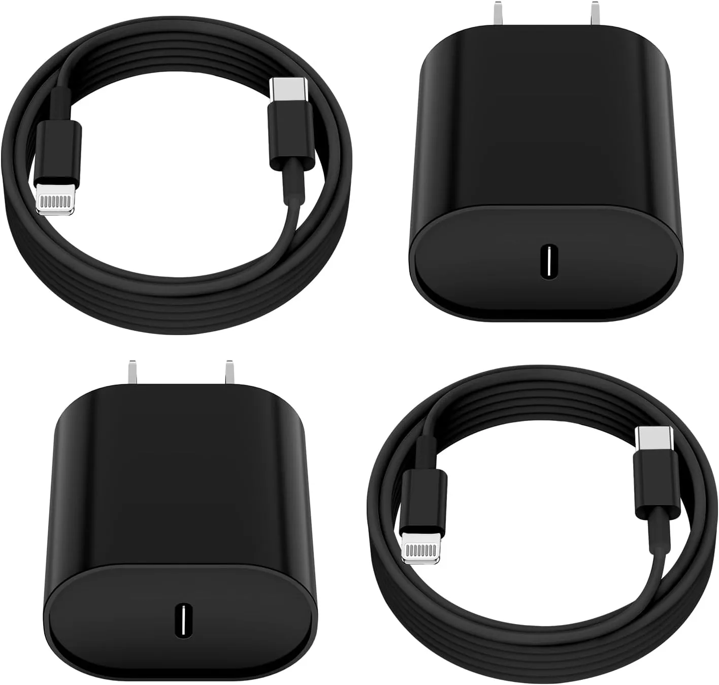 Fast Charger for i Phone 14 13 12 Charge Fast Charging, 2Pack 10FT USB C to L Cable with 20W USB C for i Phone Charger Block, Compatible with iPhone 14 13 12 Pro 14 Plus 13 Pro Max - Black