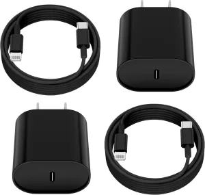 Fast Charger for i Phone 14 13 12 Charge Fast Charging, 2Pack 10FT USB C to L Cable with 20W USB C for i Phone Charger Block, Compatible with iPhone 14 13 12 Pro 14 Plus 13 Pro Max - Black