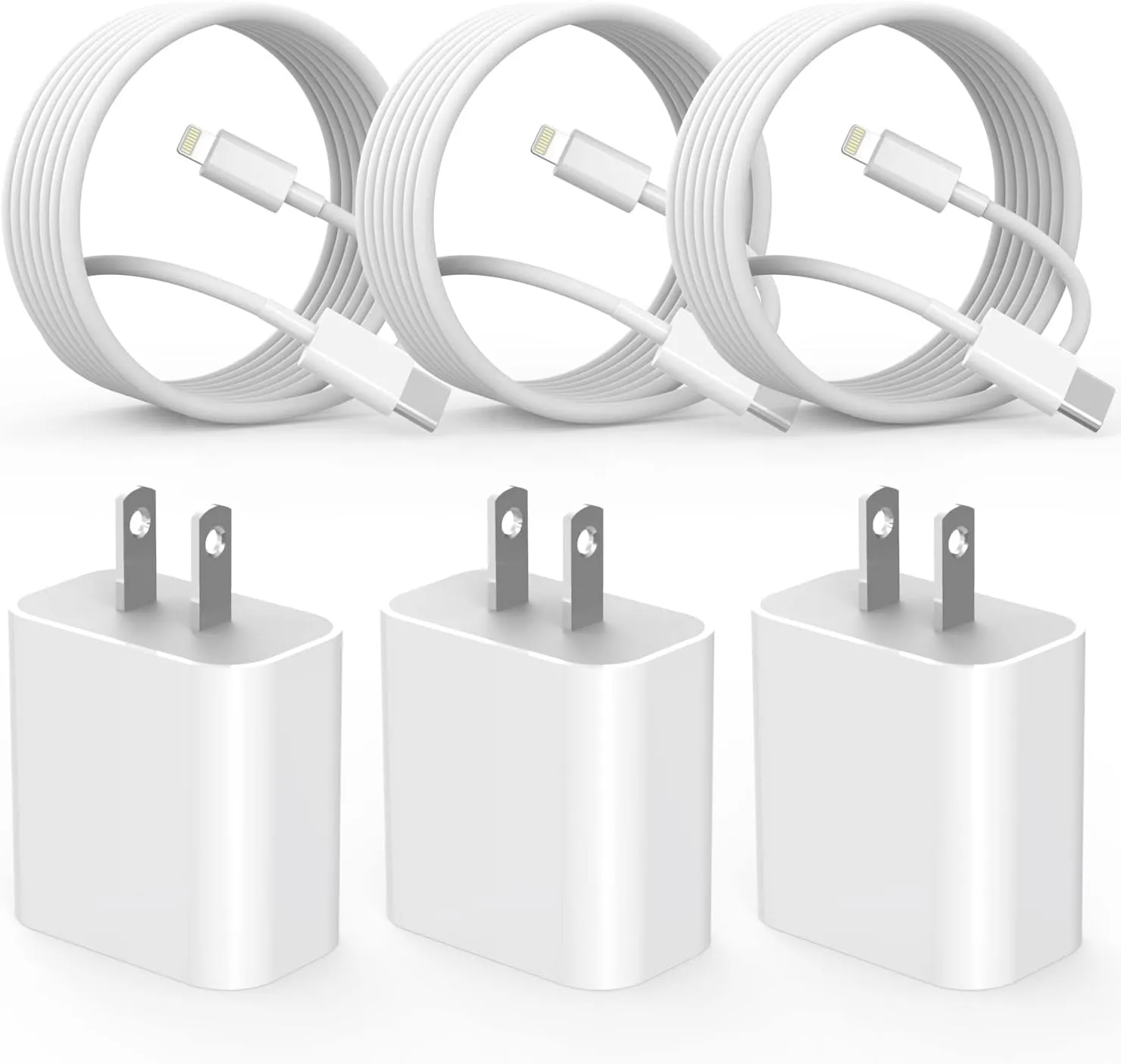 Fast Charger iPhone,i Phone Charge Cable,3Pack iPhone Charger Fast Charging 6Foot Phone Charging USB C Charge Adapter 6FT Type C to Lightning Cable for iPhone 14 Pro Max/14 Plus/13/12 Mini/11/10/XS/SE