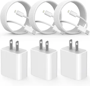 Fast Charger iPhone,i Phone Charge Cable,3Pack iPhone Charger Fast Charging 6Foot Phone Charging USB C Charge Adapter 6FT Type C to Lightning Cable for iPhone 14 Pro Max/14 Plus/13/12 Mini/11/10/XS/SE