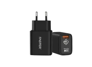 Faster PD-33W Dual Port USB 22.5W Quick Charge 3.0 Fast Wall Charger