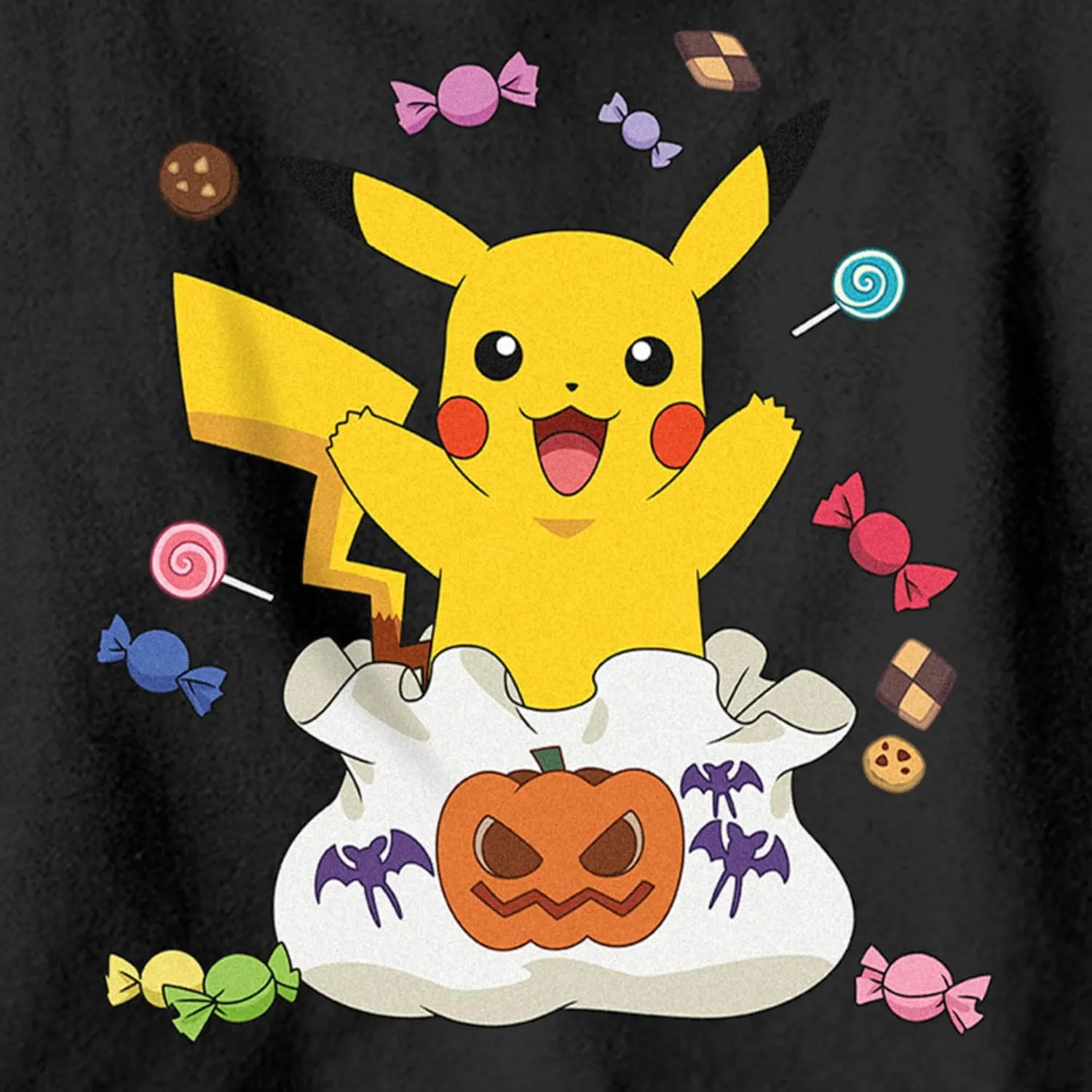 Fifth Sun Boy's Pokemon Halloween Pikachu Candy Bag Pull Over Hoodie
