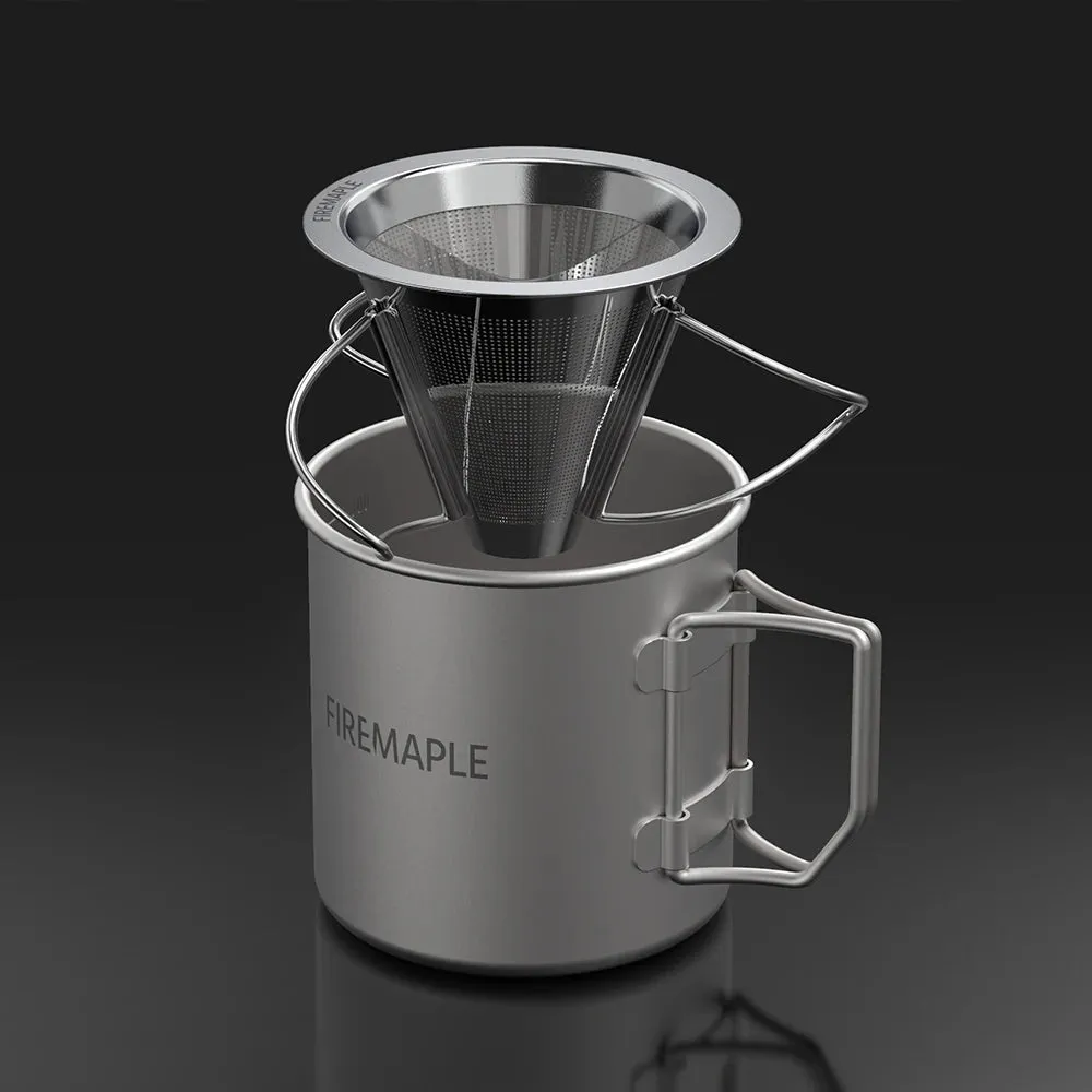 FIRE-MAPLE Antarcti Foldable Coffee Filter – Reusable Stainless Steel Pour-Over Dripper
