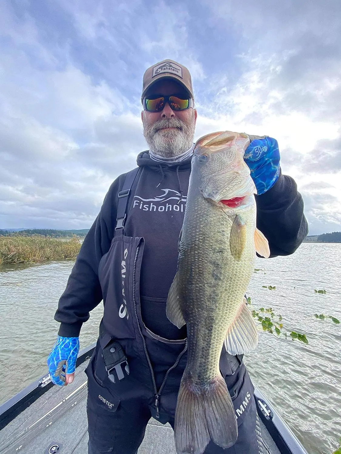 Fishoholic UPF50  Fingerless Fishing Gloves - Sticky Grip Sun Protection Glove - Kayaking Paddling or Rowing