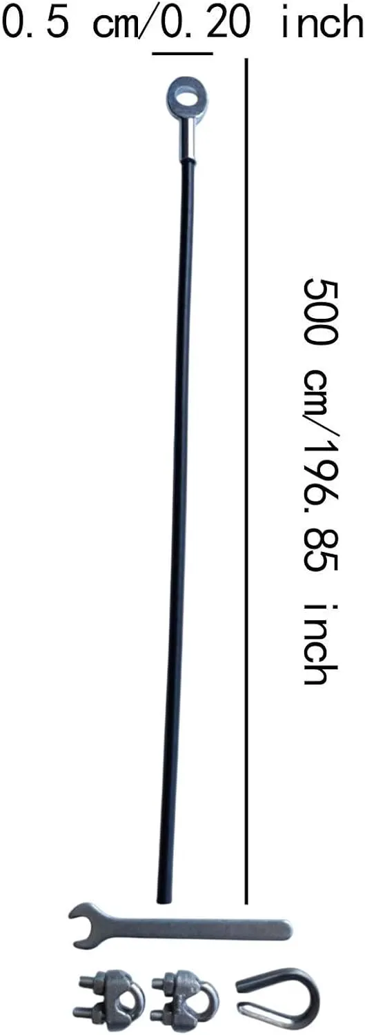 Fitness Pulley System Cable Extension Cable 5mm Multipurpose Wrists Arms Forearms Training Pulley Attachment Steel Wire Rope