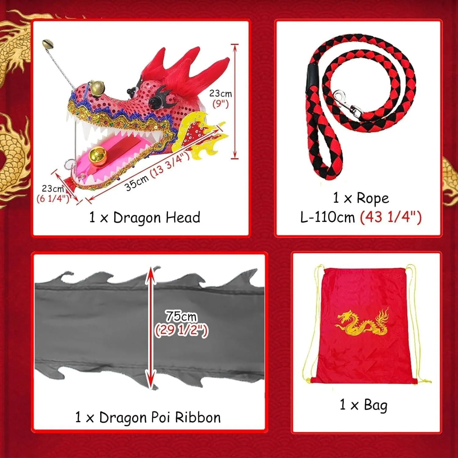 Fitness Toys Dragon Poi Led Dragon Poi Light Up Exercise Dance, Flinging Like-Silk Dragon Poi Ribbon, Illuminated(White,8 m (26 ft))