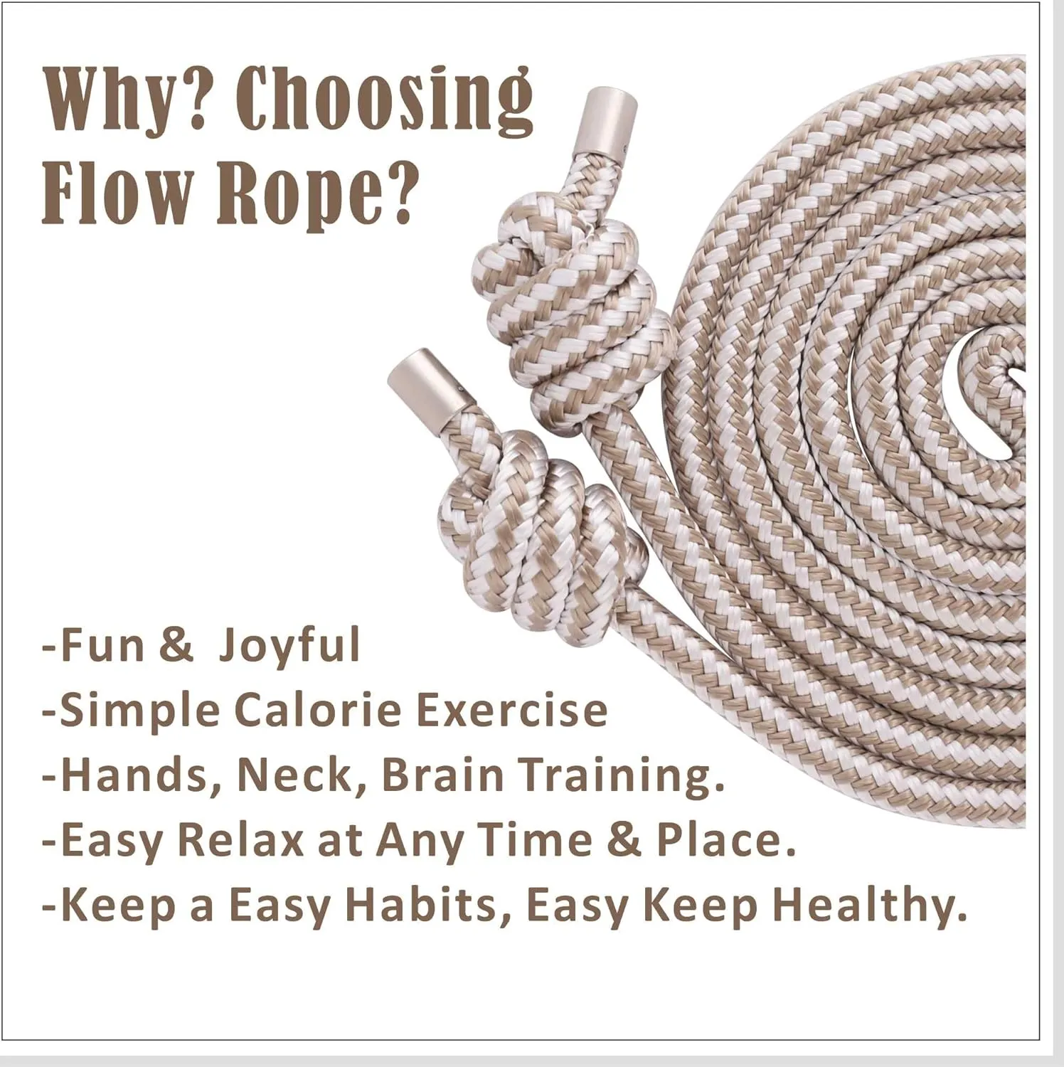 Flow Rope Weighted Fitness Jump Rope, Heavy Ropes for Adults Exercise Training Home Gym & Outdoors, Red Rubber Grip, Steel Cable, Adjustable Length, 14 Inches, 0.5 Pounds