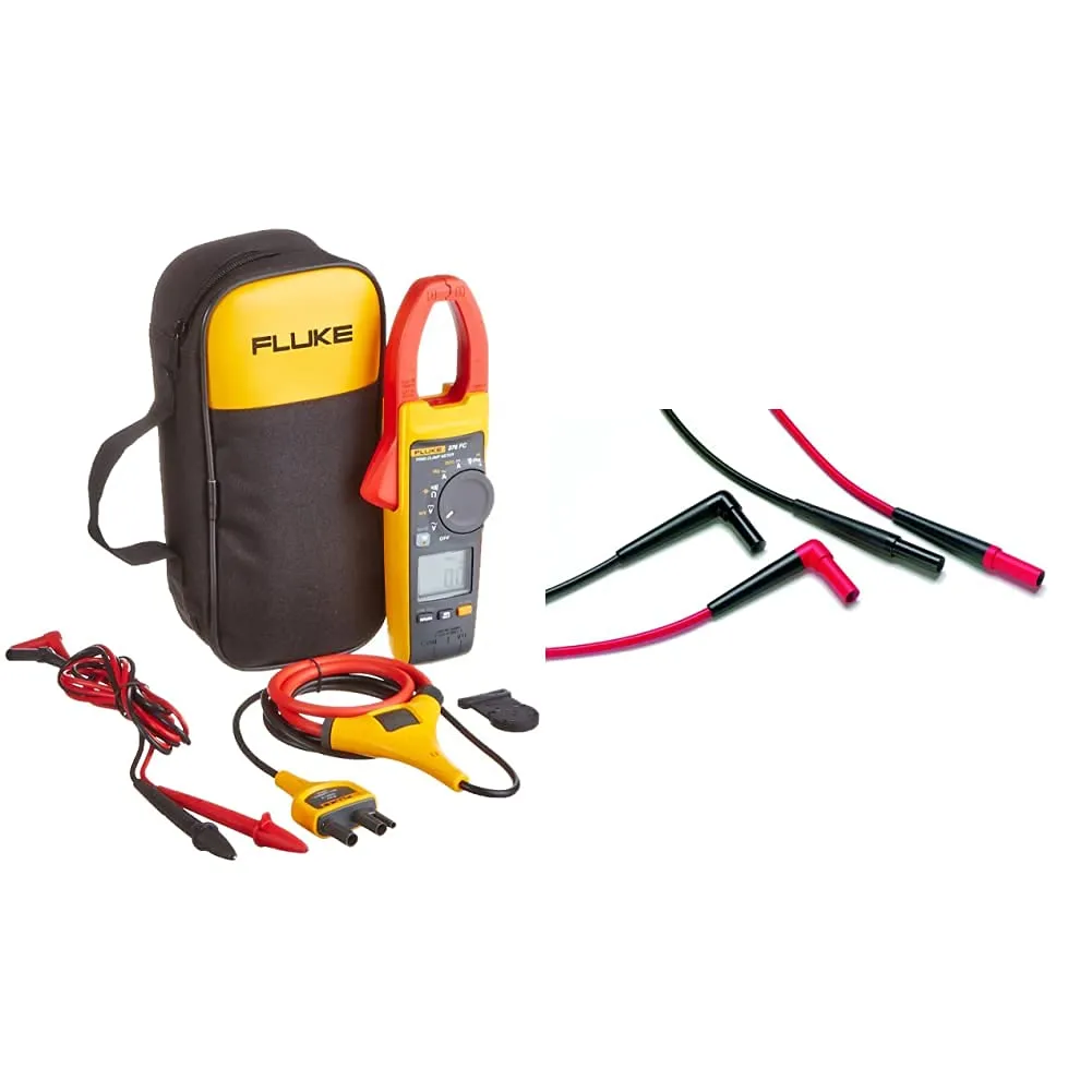 Fluke 376FC AC/DC Clamp Meter with iFlex   Fluke TL224 SureGrip Insulated Test Leads