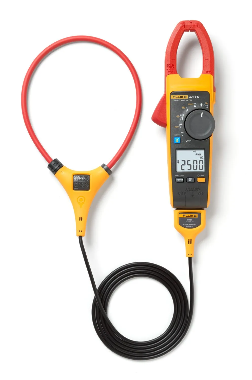 Fluke 376FC AC/DC Clamp Meter with iFlex   Fluke TL224 SureGrip Insulated Test Leads