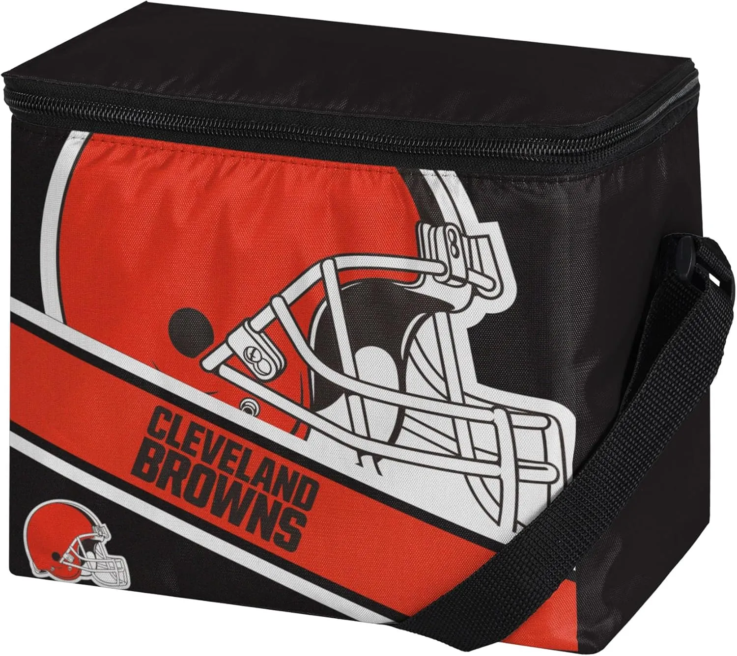 FOCO NFL Unisex-Adult NFL Team Big Logo Stripe 6 Pack Coolers