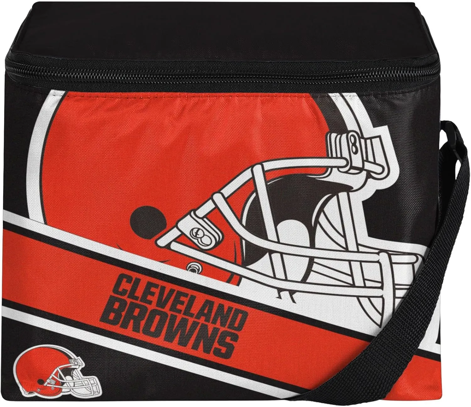 FOCO NFL Unisex-Adult NFL Team Big Logo Stripe 6 Pack Coolers