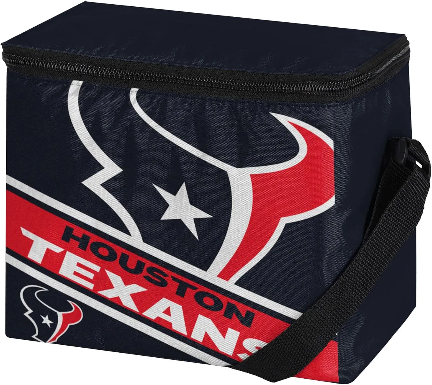 FOCO NFL Unisex-Adult NFL Team Big Logo Stripe 6 Pack Coolers