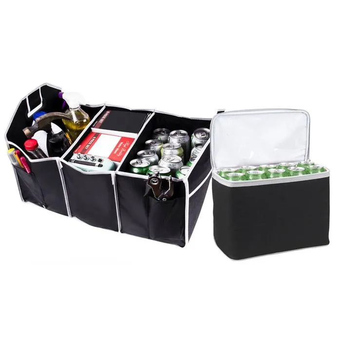 Foldable Car Trunk Organizer with Cooler