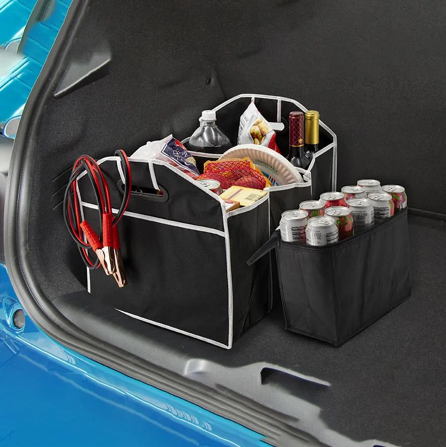 Foldable Car Trunk Organizer with Cooler