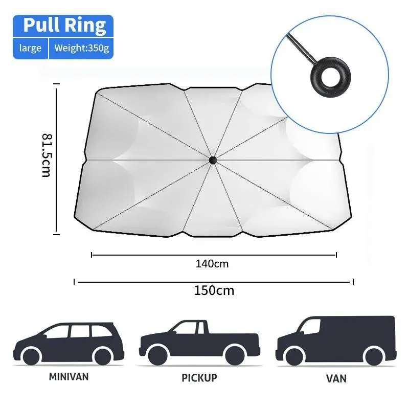 Foldable Car Windshield Umbrella - Sunshade for Vehicle Protection