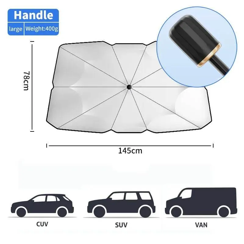 Foldable Car Windshield Umbrella - Sunshade for Vehicle Protection