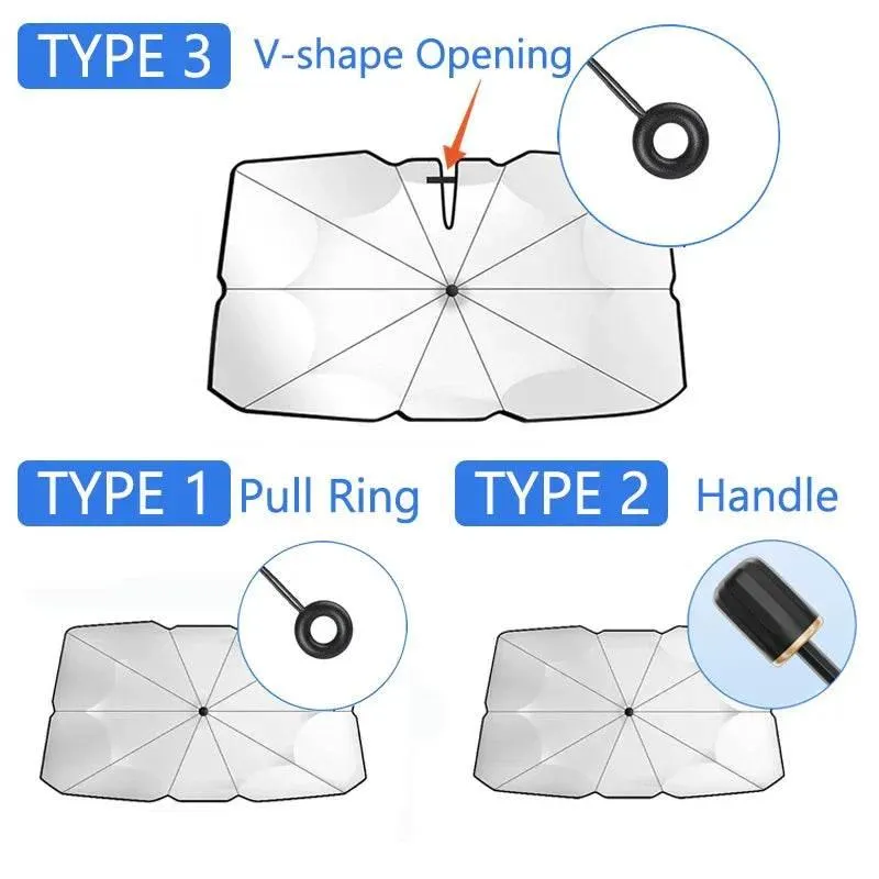 Foldable Car Windshield Umbrella - Sunshade for Vehicle Protection