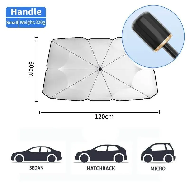 Foldable Car Windshield Umbrella - Sunshade for Vehicle Protection