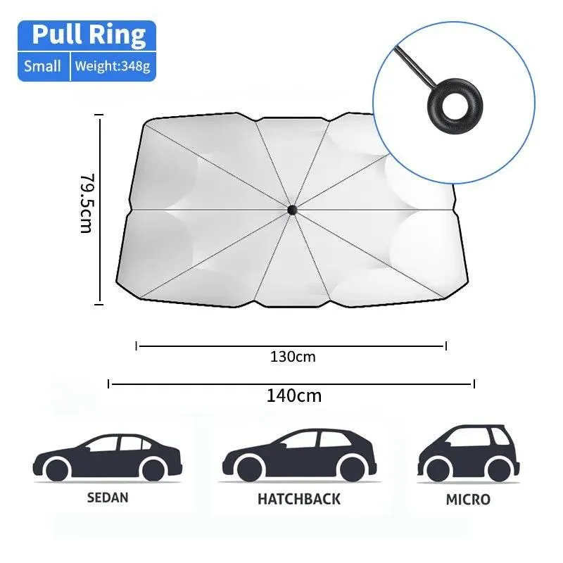 Foldable Car Windshield Umbrella - Sunshade for Vehicle Protection