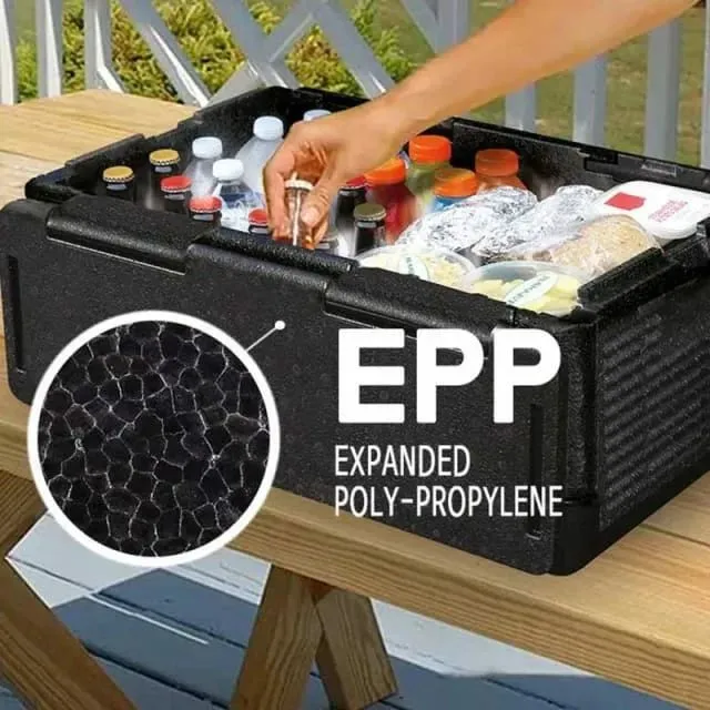 Foldable insulated car cooler box